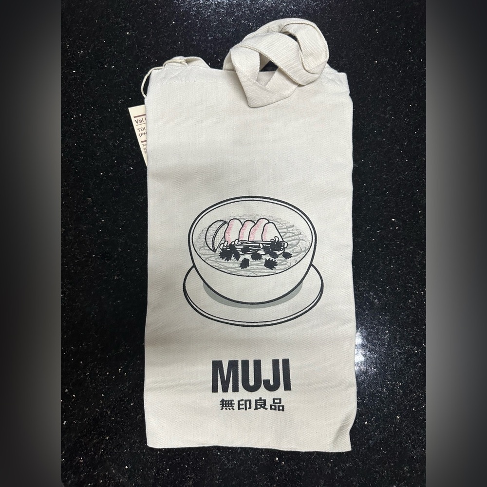 Muji Canvas Canvas Tote Bag - Vietnam Exclusive - Vietnamese Noodle Bowl